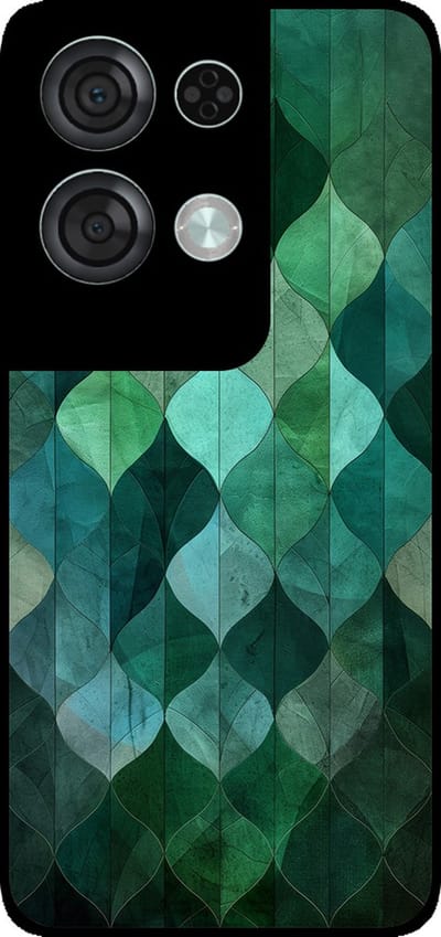 Smartphonica Telefoonhoesje Geschikt voor Oppo Reno8 Pro met groene bladeren opdruk - TPU backcover case green leaf design - Groen geschikt voor Oppo Reno8 Pro