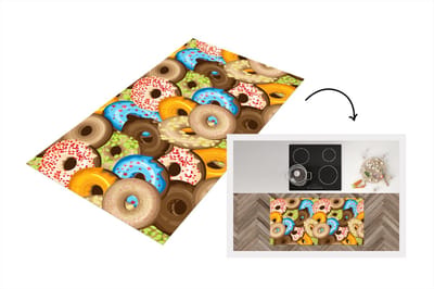 Keukenloper - Loper keuken - Donuts - Patronen - Sterren - 120x60 cm - Keukenloper vinyl