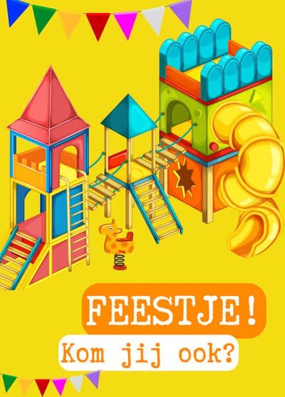 Lise Schrijft | Uitnodiging Kinderfeestje | Duurzaam | Meisje | jongen | 15 ECO-kaarten | Speeltuin | Indoor Playground | met leuke sluitstickers | incl. witte envelop | FSC Mix credit, EU Ecolabel, ECF gecertificeerd