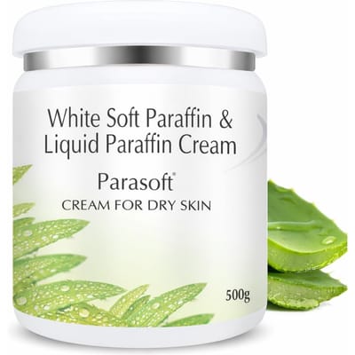Parasoft Hydraterende Crème met Aloë Vera - 500g | Diepe Hydratatie Intense Moisturizer voor Droge & Gedehydrateerde Huid, Niet-Vet, Dagelijkse Huidverzorging voor Elk Seizoen white