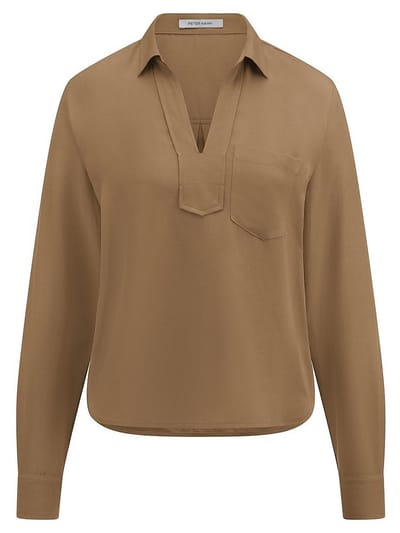 Blouse Van Peter Hahn bruin