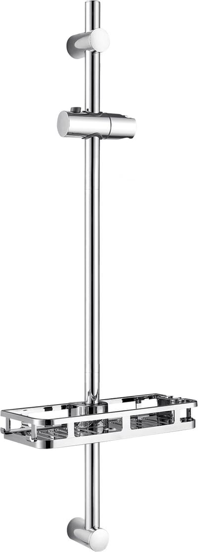 DERW Max Glijstang 90 CM - Verstelbaar - Met Plank - Aanpassen aan oude gat - Douche Glijstang - Chroom