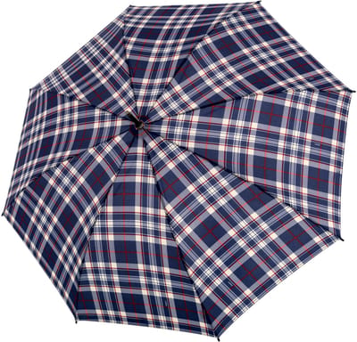 Doppler Stockholm Stok paraplu 88 cm - 100cm Diameter - blue ecru