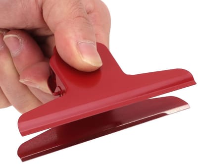 Cosensi - Dailygoods - Dailygoody - Grote Stier Paperclips - Metalen Binder Klemmen - Perfect voor Kantoor en Keuken - Rood - Lange Bulldog Clips - Handig voor Documenten