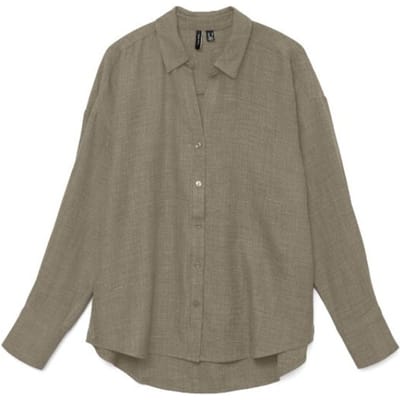 VERO MODA - VMMELANEY QUEENY LS SHIRT WVN NOOS - Dames - Blouses