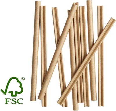 Roerstaafjes in Dispenser - Kraft - Papier(FSC®) - 110mm