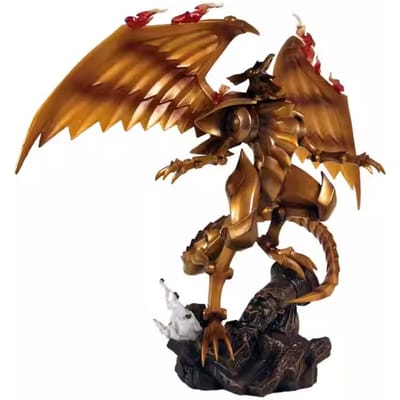 Yu-Gi-Oh! Duel Monsters Anime Bureauornament Standbeeld Gevleugelde Draak Drie Illusorische Goden Verzamelbeeldje Anime Thema Model Perfect Cadeau brown