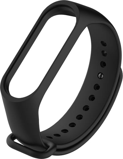 By Qubix - Geschikt voor Xiaomi Mi band 3 / 4 / 5 / 6 / 7 bandje OneColor - Zwart