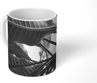 Mok - Koffiemok - Palmbladeren - Tropisch - Blad - Mokken - 350 ML - Beker - Koffiemokken - Theemok