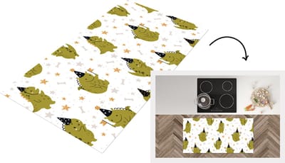 Keukenloper - Loper keuken - Design - Jongens - Draak - Kinderen - 120x60 cm - Keukenloper vinyl