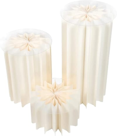 Opvouwbare Zuilen - Cilinder Standaard - Feest Decoratie - Eenvoudig Op te Zetten - 40 60 80cm - Wit