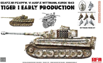 Rye Field Model Modelbouwpakket Militaire voertuigen - 5140 Sd.Kfz. 181 Pz.Kpfw. VI Ausf. E Tiger I Vroege Productie - Kursk 1943 - Upgradeversie Plastic - 1:35 - Modelbouw