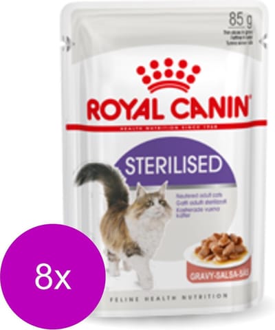 Royal Canin Sterilised - In Gravy - Kattenvoer - 8 x 12x85 g Bonuspack