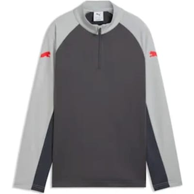 PUMA - individualliga 1/4 zip top jr - Sweater voetbal train jongens - Grijs