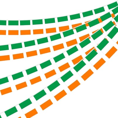 Ierse Vlaggen en Banners - 30 Stuks voor St. Patrick's Day Feestdecoratie, Ierse Vlaggen voor Straatfeesten en Evenementen