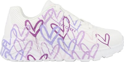 Skechers Uno Lite - Spread The Love - Meisjes Sneakers - Wit