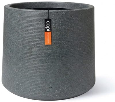 Capi Europe - Sandbag Arc Granite - 50x43 - Antraciet - Bloempot Voor binnen en buiten - Beschikbaar in XL formaten - Breukbestendig - 100% Recyclebaar - Levenslang garantie - NATS8191