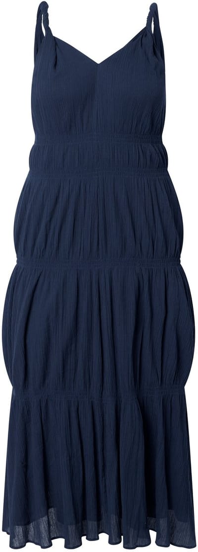 Ulla Popken - Dames - Maxi jurken - Marine - Maat 50+
