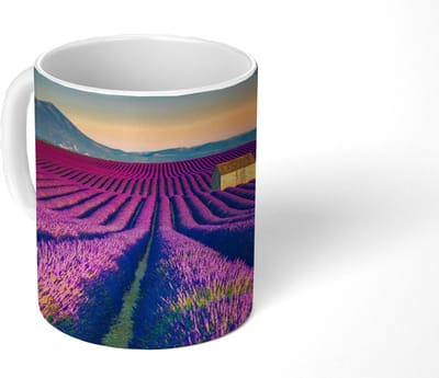 Mok - Koffiemok - Lavendel - Berg - Bloemen - Mokken - 350 ML - Beker - Koffiemokken - Theemok