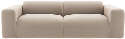 Vente-unique Driezitsbank van beige ribfluweel met fijne ribbels POGNI van Maison Céphy