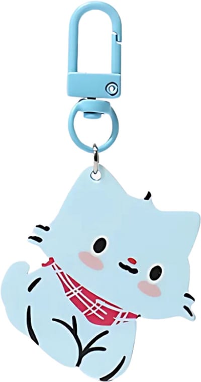 Ainy - Blauwe Kat Charm Keychain | Cat Sleutelhanger | Cute Kitty Tashanger | Schattig Anime Accessoire voor Sleutelbos, Rugzak of Auto | Speelgoed accessoires | Cadeau voor Haar, Kinderen & Volwassenen