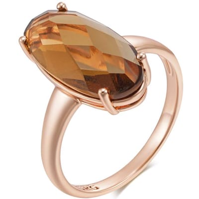 Mode Grote Ovalen Lichtbruine Natuurlijke Zirconia Bruidsring Eenvoudig Roségoud Kleur Hoge Kwaliteit Dagelijkse Sieraden Voor Vrouwen 10 brown