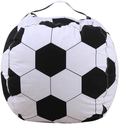 Allecto Plus - Opslag Zitzak voor Knuffeldier en Sportballen - Zachte Cover - Voetbal, Volleybal, Baseball - Opbergtas voor Kinderen - Pluche Speelgoed - 45 cm