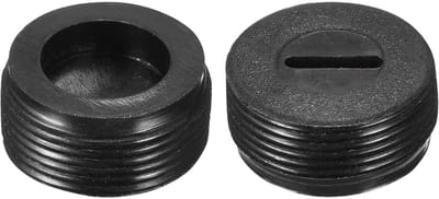 Dailygoods- Koolborstelhouderdoppen 2 Stuks - Kunststof Afdekkappen - 18 mm Buitendiameter - 8,5 mm Hoogte - Motorborstels Compatibel