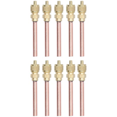 10 stuks 1/4SAE HVAC vulventielen, messing terugslagklep voor airconditioners (R22, R12, R134)