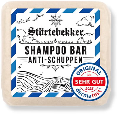 Störtebekker® Premium Shampoo Bar Tegen Roos - Vaste shampoo voor mannen en vrouwen - 3-in-1 douchezeep voor mannen voor haar, hoofdhuid en baard - Hydraterende shampoo - veganistisch, handgemaakt - 100 g Anti-Dandruff Shampoo Bar