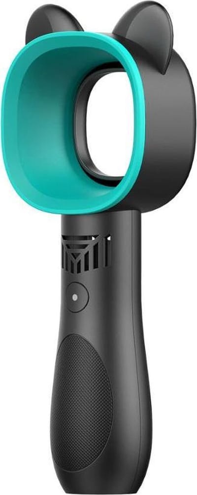DMV Ventilator - Draadloze - Portable Fan - Bladeless - Bladloos - 3 snelheden - Handventilator - USB Kabel - Kindvriendelijk - Diervriendelijk - Zwart/Blauw