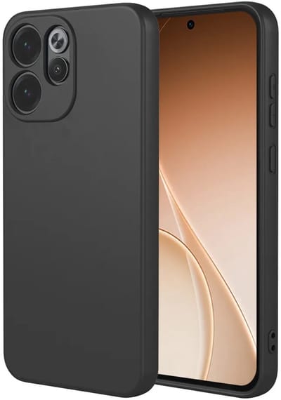 Hoesje geschikt voor Oppo Reno15 Pro Max - Phonesta Soft Silk Silicone Back Cover - Zwart