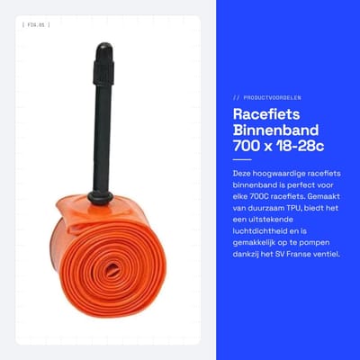 Dailygoods- Fietsbinnenband 700 x 18-28C - SV Frans Ventiel - TPU - Duurzaam - Geschikt voor Racefietsen - Eenvoudig te Gebruiken - Fietsbuis