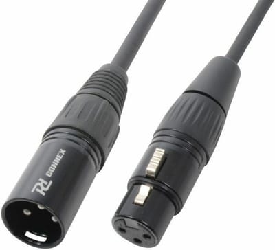 PD Connex Signaalkabel XLR male/female 3-pins - 25 meter - zwart