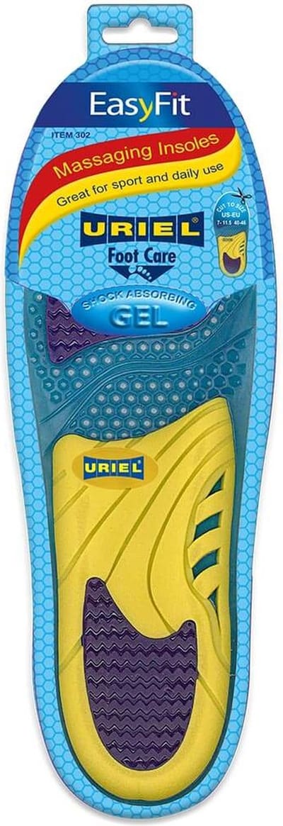 Uriel - Gel Inlegzolen - Ondersteunende Inlegzolen - Maat 41-46 - Schokdempend & Comfortabel - Unisex