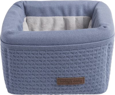 Baby's Only Gebreide commodemandje - Opbergmandje - Commode organizer - Babykamer accessoires Cloud - Indigo