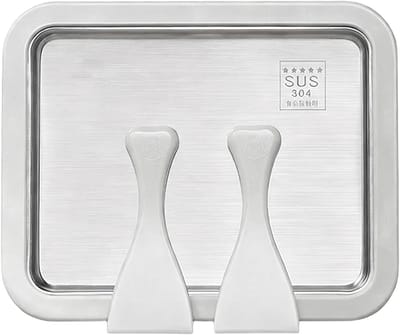 IJsmachine - Dessertmaker Rolijsmachine - Zomerse Snacks Maken - Roestvrij staal Voedingskwaliteit - 26x21 cm - Wit