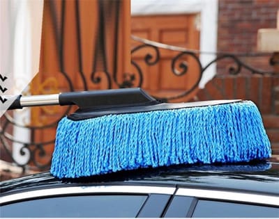 Auto Voorruit Borstel - Schoonmaak Tool - Auto Reinigen - Zachte Microvezel - 16x62 cm - Blauw
