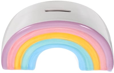 Dailygoods- Spaarpot Keramisch - Regenboog Spaarvarken - Decoratief Ornament - Ruime Binnenruimte - Voor Kinderen/Volwassenen - Ontwikkelt Spaargewoonten