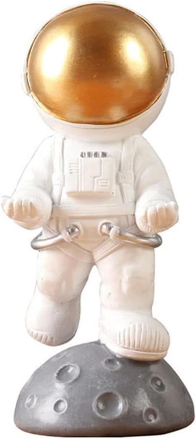 Astronaut Brilhouder - Brilstandaard Decoratie - Bril Opbergen - Hars Vakmanschap - 7 x 7 x 17 cm - Wit