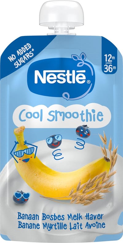 Nestlé Cool Smoothie Banaan Bosbes Melk Haver - 12+ maanden - 8 x 110g