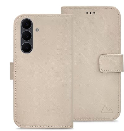 My Style Telefoonhoesje geschikt voor Samsung Galaxy S25 FE Hoesje | My Style Flex Wallet Bookcase Portemonnee | Pasjeshouder voor 3 Pasjes | Telefoonhoesje voor Pinpas / OV Kaart / Rijbewijs - Warm Taupe | Taupe