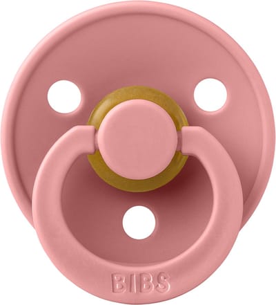 Bibs Fopspeen Latex Round 0-6mnd Dusty Pink