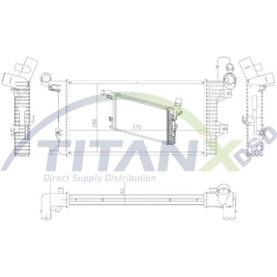Radiator, motorkoeling TITANX RX119006