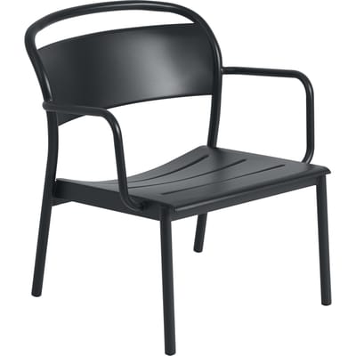 Muuto Lineair Steel Loungestoel - zwart