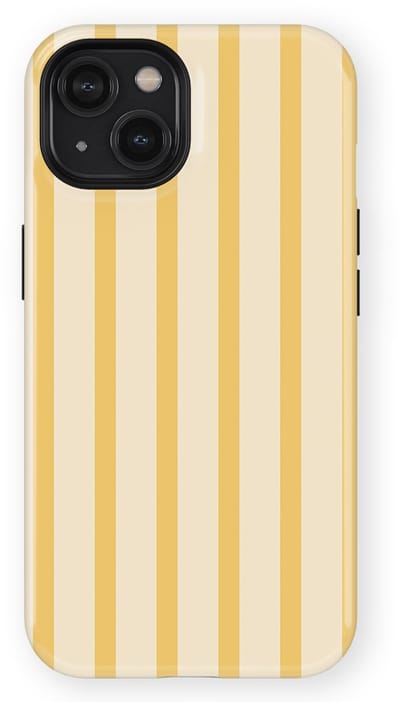 DripCase Gestreept Hoesje geschikt voor iPhone 14 | Backcover met Mag | Stripes Motief | Trendy Case geschikt voor iPhone 14 met Strepen Vanilla Drop