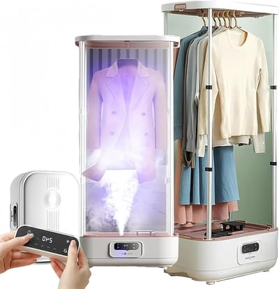 Kledingstomer Droger - Stoomstrijkijzer - Kleding Verzorgen - Draadloze Bediening - 900W - Wit