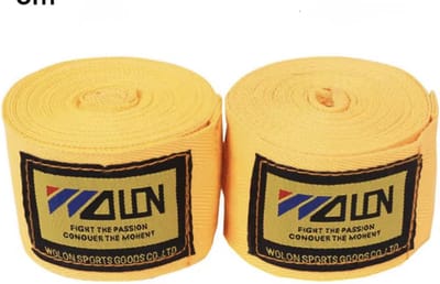 CHPN - Boks Bandage - Boks wraps - 2,5M - Geel - 2 rollen - Katoen - Boksen - Straps - Boksbandages