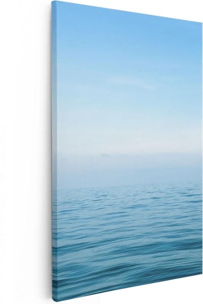 Artaza Canvas Schilderij Zeezicht - 20x30 cm - Klein - Wanddecoratie Strand En Zee - Muurdecoratie Woonkamer - Kamer Accessoires Rustgevend
