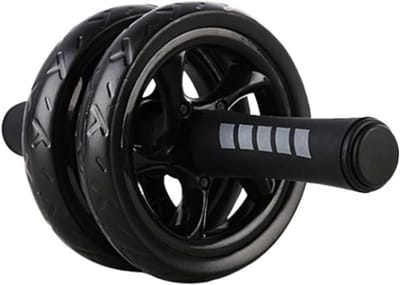 Buikspierwiel - Core Trainer - Core Training - Dubbele Glijwielen - 0.6 kg - Zwart